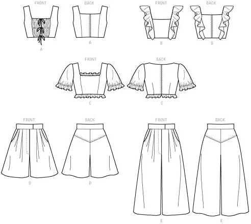 الگوی شرکت مک کال برای تاپ کوتاه زنانه، شورت و شلوار پاچه گشاد، سایزهای 4-12، الگوی خیاطی، سفید الگوی شرکت مک کال برای تاپ کوتاه زنانه، شورت و شلوار پاچه گشاد، سایزهای 4-12، الگوی خیاطی، سفید