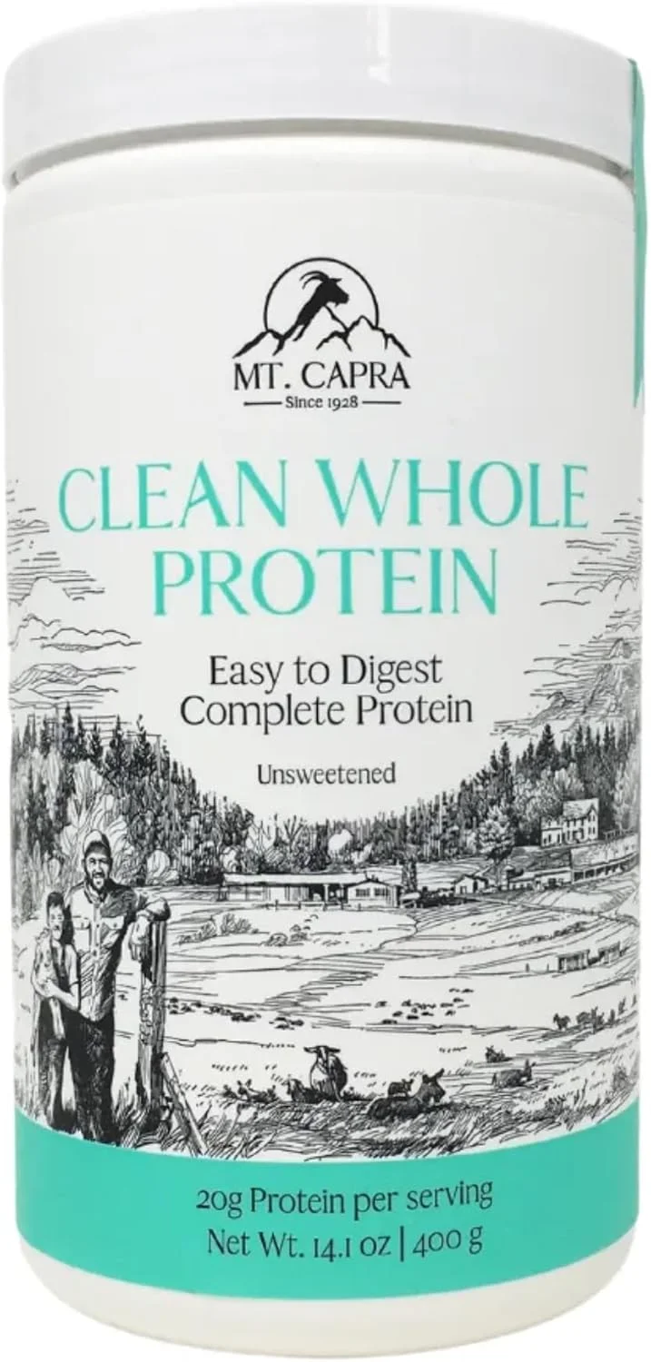 پروتئین کامل و تمیز MT. CAPRA SINCE 1928 | پروتئین بز تغذیه شده با علف با پروتئین وی و کازئین، بدون نفخ، ساخت و حفظ عضلات، 20 گرم پروتئین در هر وعده، بدون شیرین کننده - 400 گرم پروتئین کامل و تمیز MT. CAPRA SINCE 1928 | پروتئین بز تغذیه شده با علف با پروتئین وی و کازئین، بدون نفخ، ساخت و حفظ عضلات، 20 گرم پروتئین در هر وعده، بدون شیرین کننده - 400 گرم
