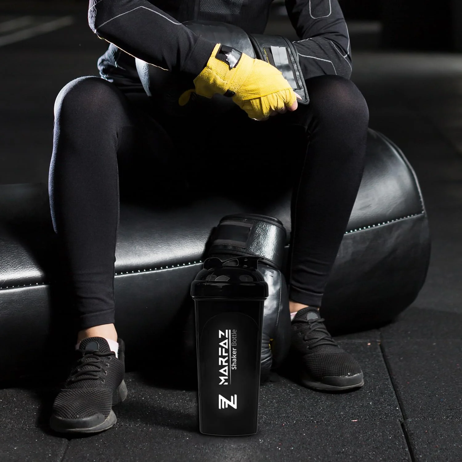 شیکر پروتئین ضد نشت MARFAZ | شیکر پروتئین بدون BPA | شیکر مکمل های ورزشی باشگاه (700 میلی لیتر)، مشکی شیکر پروتئین ضد نشت MARFAZ | شیکر پروتئین بدون BPA | شیکر مکمل های ورزشی باشگاه (700 میلی لیتر)، مشکی