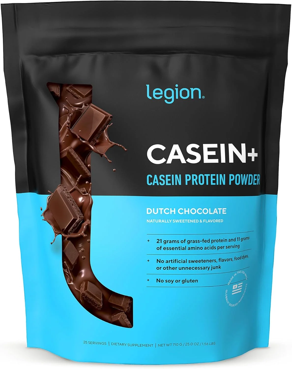 پودر پروتئین کازئین میسلار خالص LEGION Casein+ شکلاتی - شیر گاو تغذیه شده با علف غیر GMO، طعم دهنده های طبیعی و استویا، کم کربوهیدرات، مناسب برای کتو - بهترین ریکاوری عضلات با رهش آهسته قبل از خواب (PM) 2 پوندی پودر پروتئین کازئین میسلار خالص LEGION Casein+ شکلاتی - شیر گاو تغذیه شده با علف غیر GMO، طعم دهنده های طبیعی و استویا، کم کربوهیدرات، مناسب برای کتو - بهترین ریکاوری عضلات با رهش آهسته قبل از خواب (PM) 2 پوندی