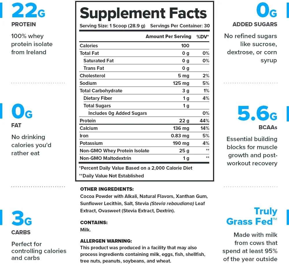 پودر پروتئین وی ایزوله LEGION Whey+ شکلاتی از گاوهای تغذیه شده با علف - غیر GMO، بدون لاکتوز، بدون شکر، پروتئین وی ایزوله طبیعی 30 سروینگ پودر پروتئین وی ایزوله LEGION Whey+ شکلاتی از گاوهای تغذیه شده با علف - غیر GMO، بدون لاکتوز، بدون شکر، پروتئین وی ایزوله طبیعی 30 سروینگ