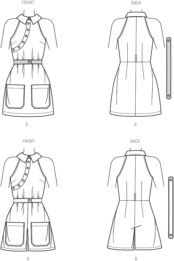 الگوی خیاطی لباس زنانه مک کالز Know Me، دو تکه چند رنگ