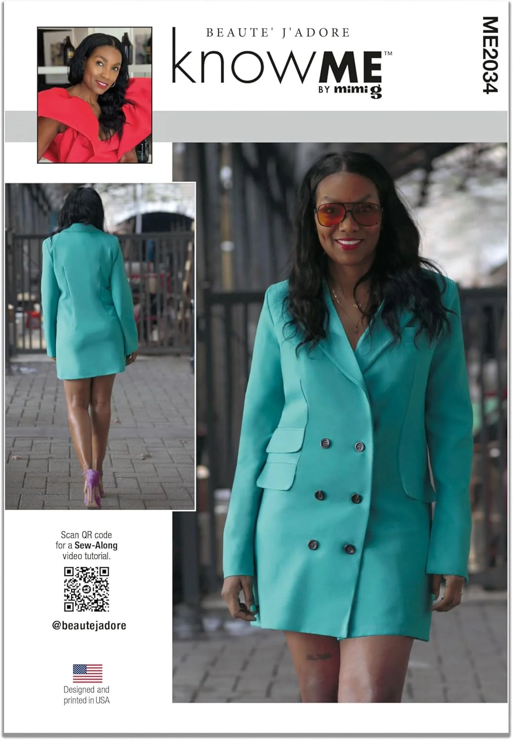 الگوی خیاطی لباس زنانه دو تکه McCall's Know Me، چند رنگ