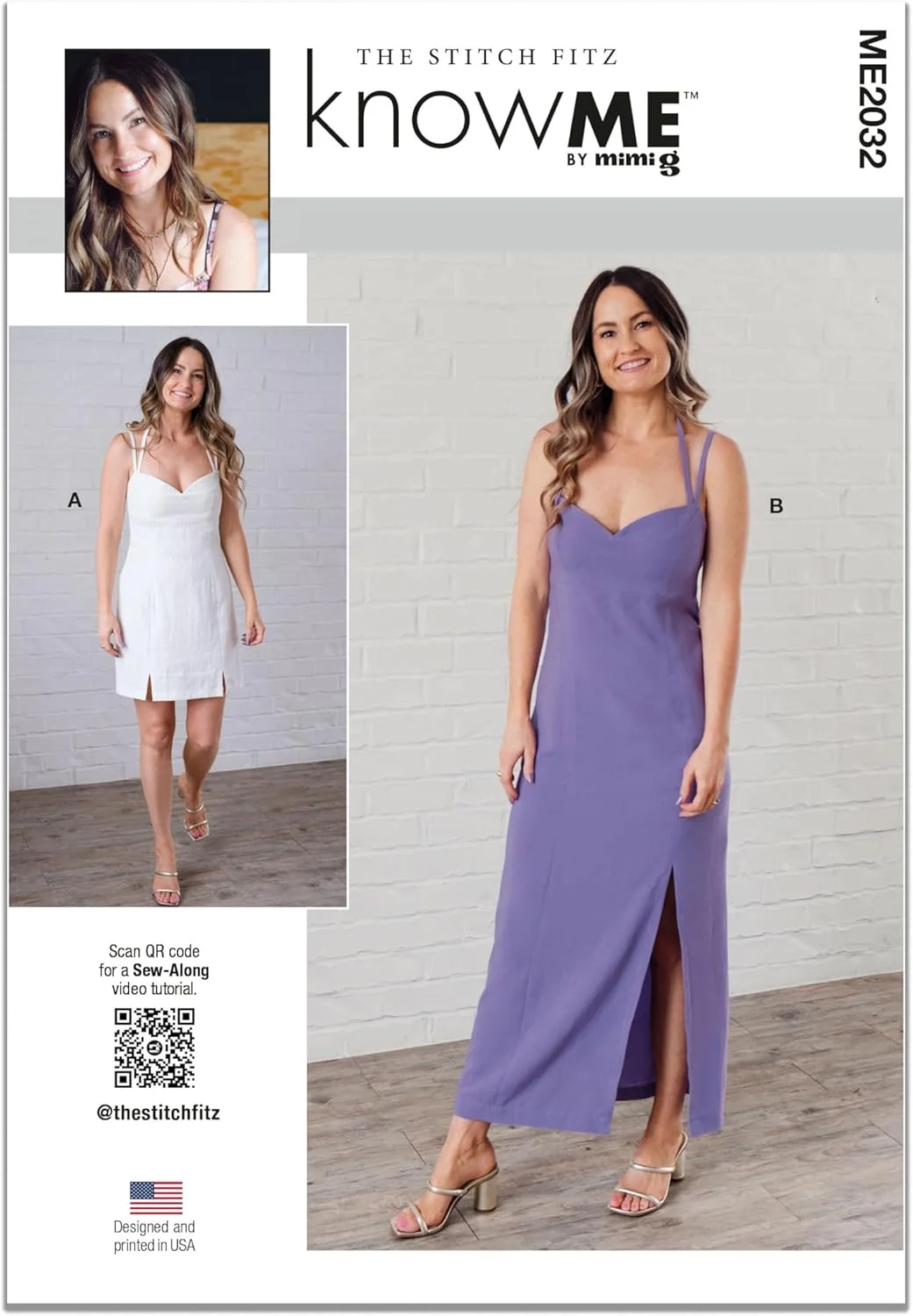 الگوی خیاطی لباس زنانه McCall's Know Me، دو تکه چند رنگ