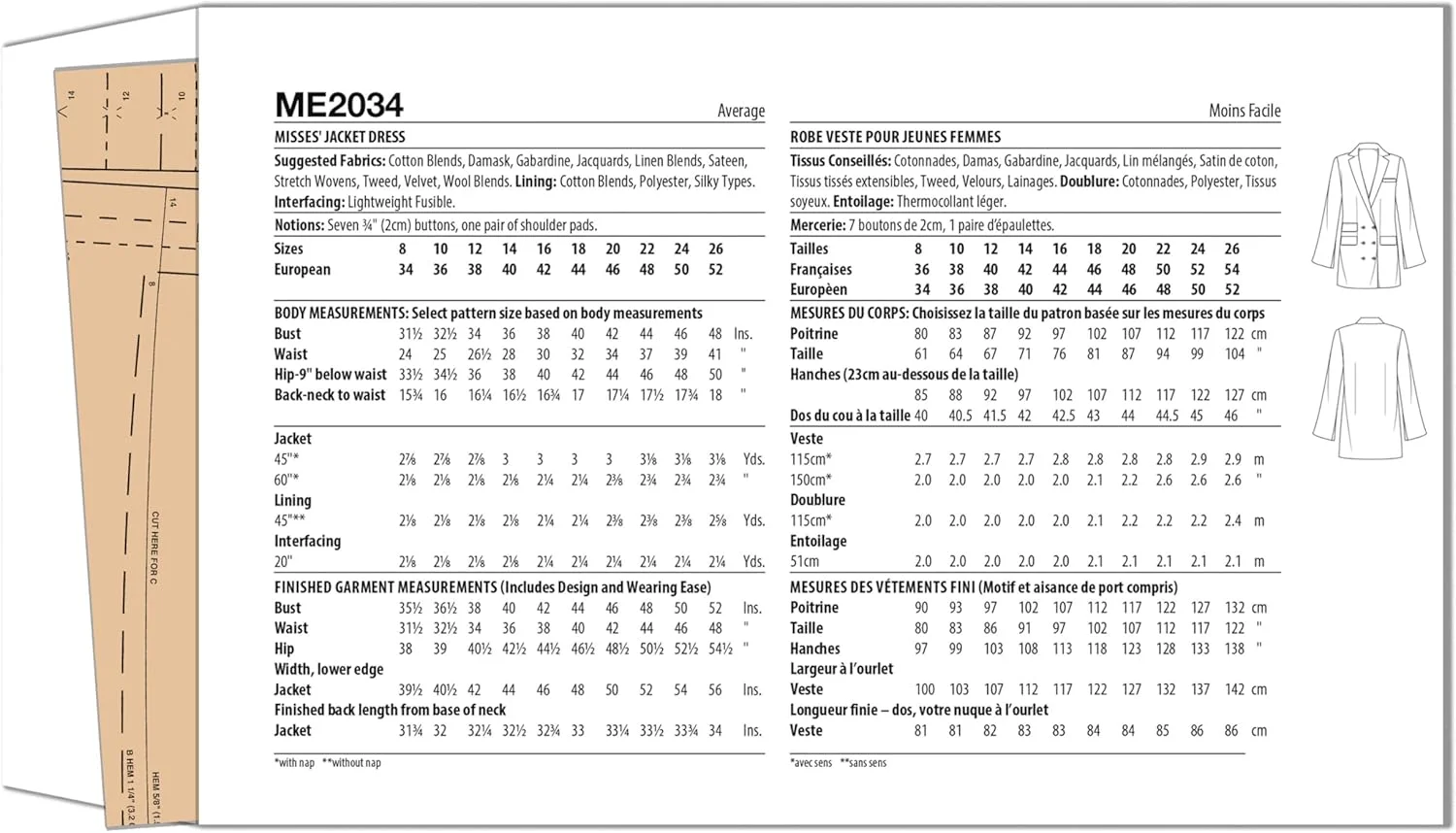 الگوی خیاطی لباس زنانه دو تکه McCall's Know Me، چند رنگ