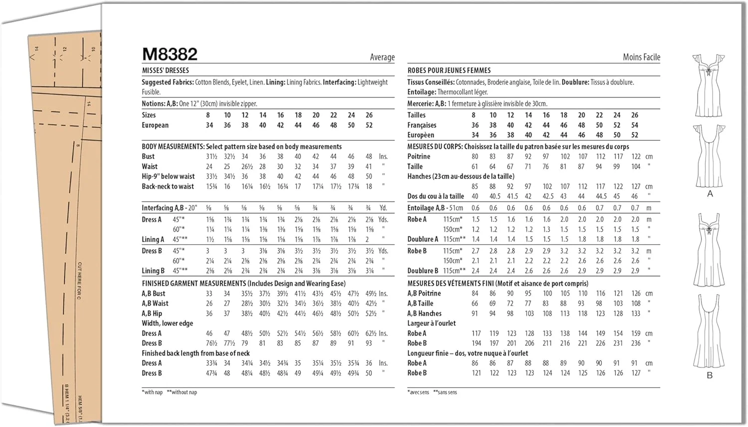 الگوی خیاطی لباس زنانه مک کالز، چند رنگ 2