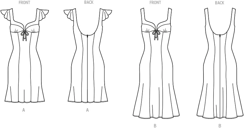 الگوی خیاطی لباس زنانه مک کالز، چند رنگ 2