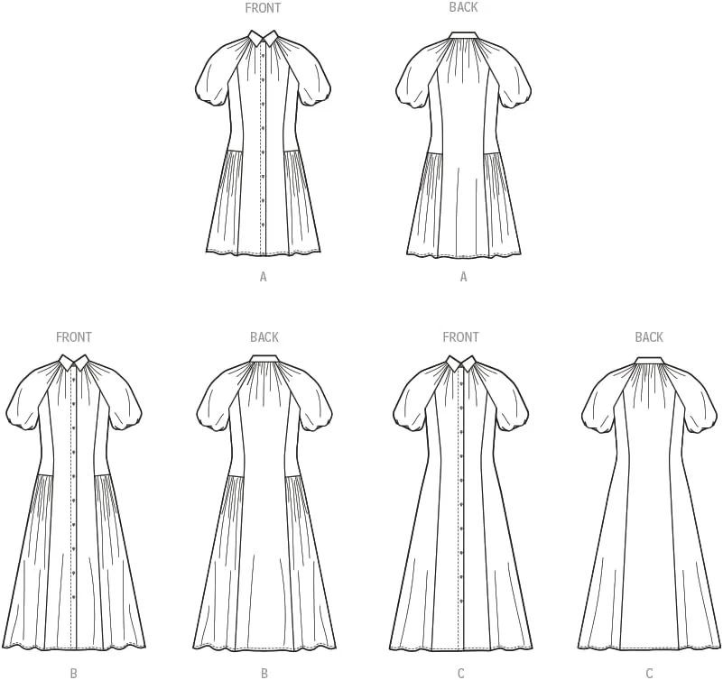 الگوی خیاطی لباس زنانه مک کالز، چند رنگ 2