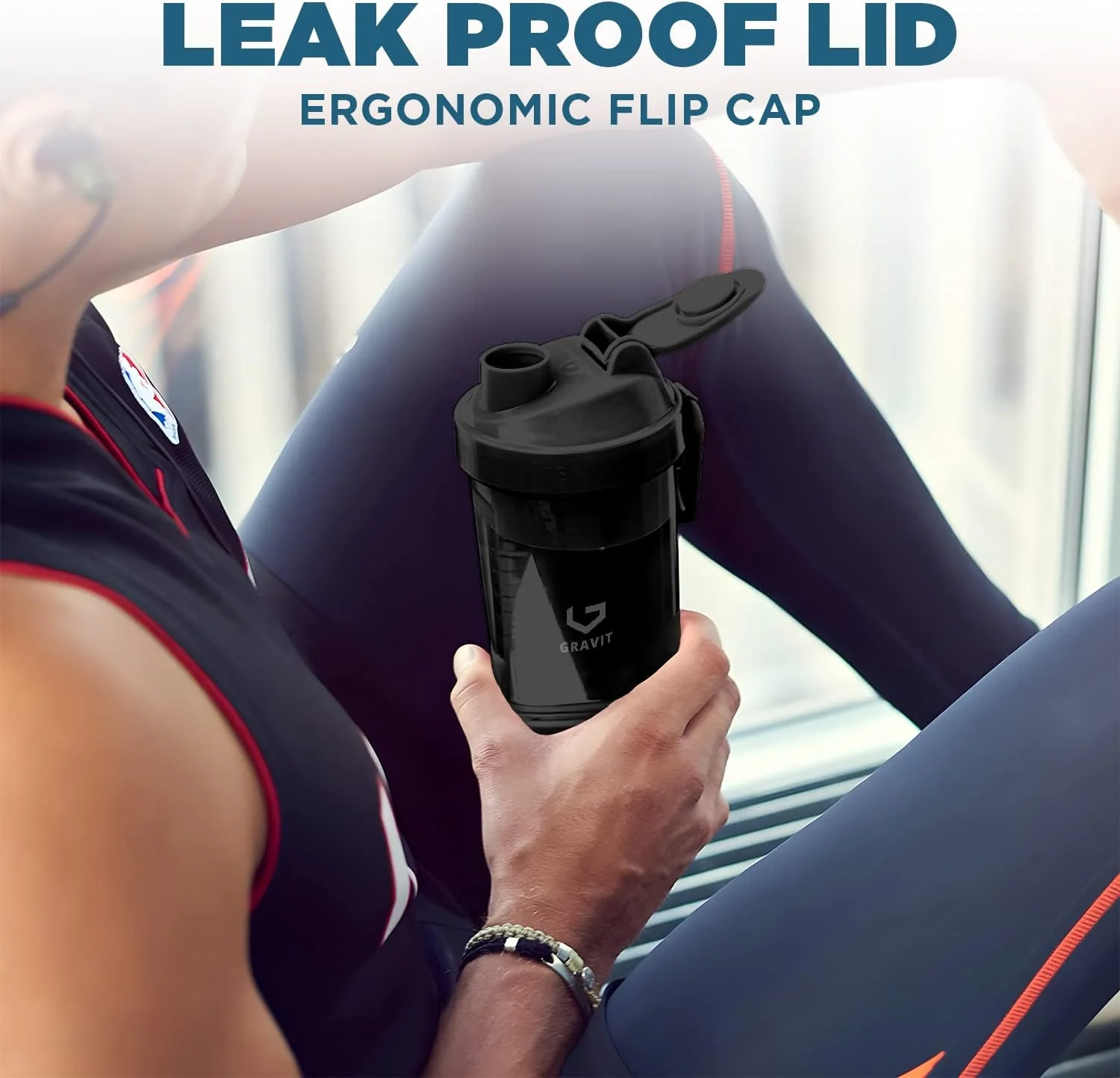 بطری شیکر پروتئین 3 لایه GRAVIT، 550 میلی لیتر، فاقد BPA، لیوان شیکر باشگاه با محفظه نگهداری مکمل و پودر، میکسر ضد نشت برای شیک های پروتئینی، اسموتی ها، قبل از تمرین، دفتر و ورزش (ست 2 تکه، مشکی) بطری شیکر پروتئین 3 لایه GRAVIT، 550 میلی لیتر، فاقد BPA، لیوان شیکر باشگاه با محفظه نگهداری مکمل و پودر، میکسر ضد نشت برای شیک های پروتئینی، اسموتی ها، قبل از تمرین، دفتر و ورزش (ست 2 تکه، مشکی)