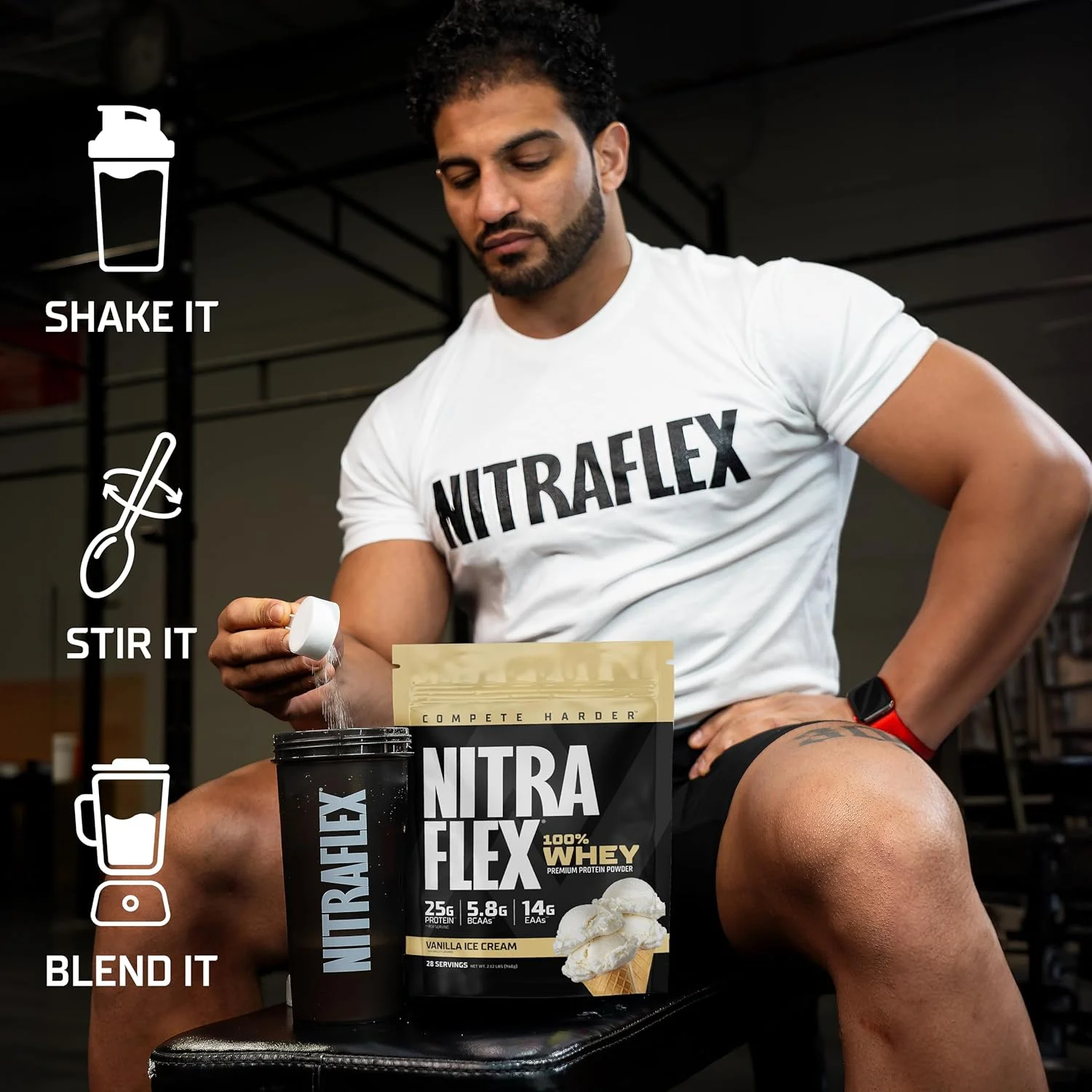 پروتئین وی نیترافلکس GAT SPORT 100%، 28 سروینگ - پروتئین ممتاز برای قدرت، ریکاوری و عملکرد بهینه، حاوی BCAA و EAA برای ریکاوری مردان و زنان (907 گرم، شکلات شیری) پروتئین وی نیترافلکس GAT SPORT 100%، 28 سروینگ - پروتئین ممتاز برای قدرت، ریکاوری و عملکرد بهینه، حاوی BCAA و EAA برای ریکاوری مردان و زنان (907 گرم، شکلات شیری)