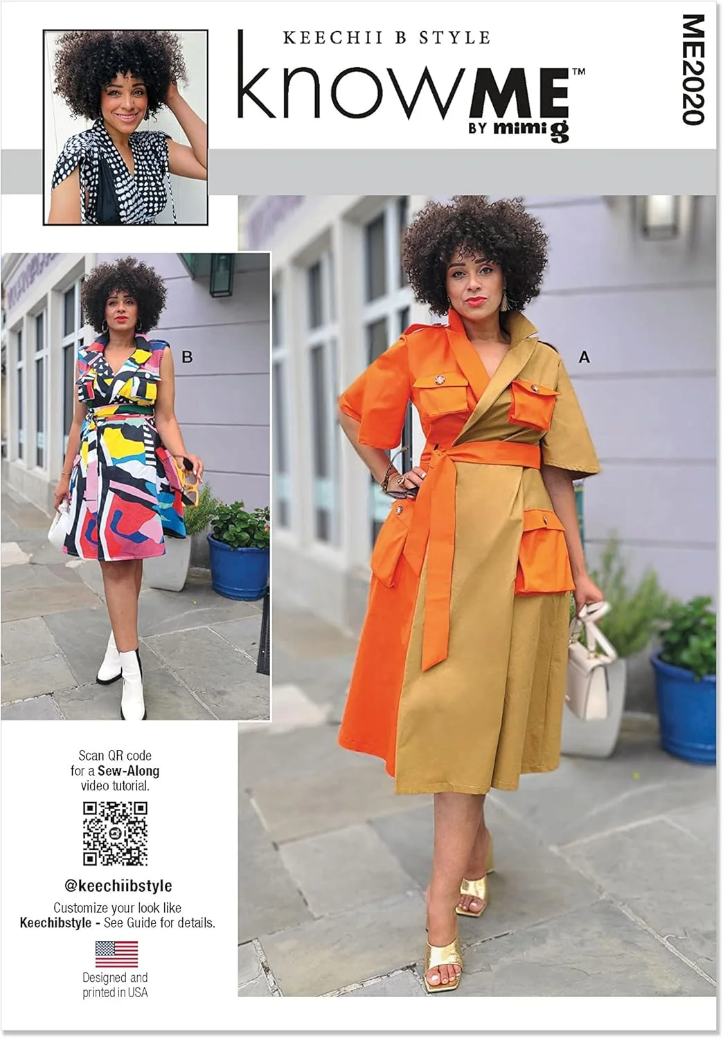 الگوی خیاطی لباس زنانه و دخترانه مدل McCall's Know Me، مدل کیچی بی استایل، کد طراحی ME2020، سایزهای 10-12-14-16-18