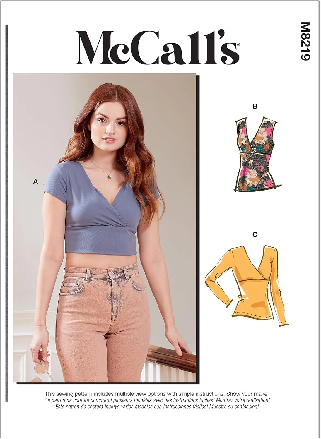 الگوی خیاطی تاپ/جلیقه زنانه مک کالز، F5 (16-18-20-22-24)، چند رنگ، 2 تکه