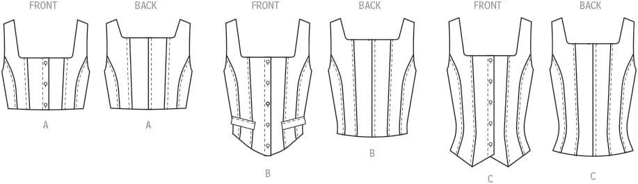 الگوی خیاطی تاپ کرست زنانه مک کال، کد طراحی M8478، سایز 16-18-20-22-24، چند رنگ