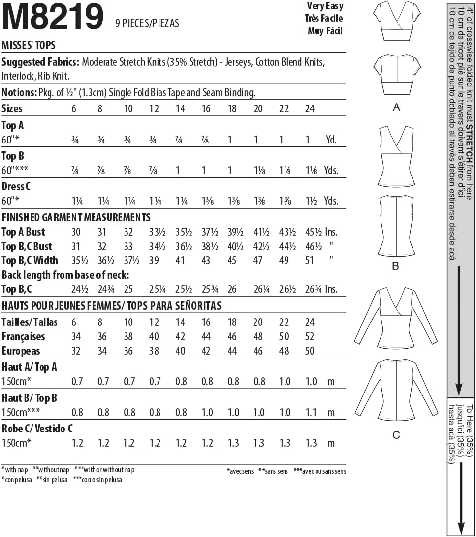 الگوی خیاطی تاپ/جلیقه زنانه مک کالز، F5 (16-18-20-22-24)، چند رنگ، 2 تکه الگوی خیاطی تاپ/جلیقه زنانه مک کالز، F5 (16-18-20-22-24)، چند رنگ، 2 تکه