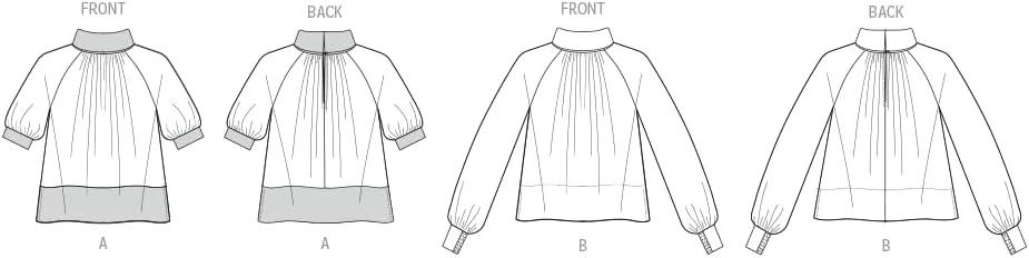 الگوی خیاطی تاپ یقه برگردان زنانه McCall's، کد طراحی V2090، سایز 18-20-22-24-26، چند رنگ