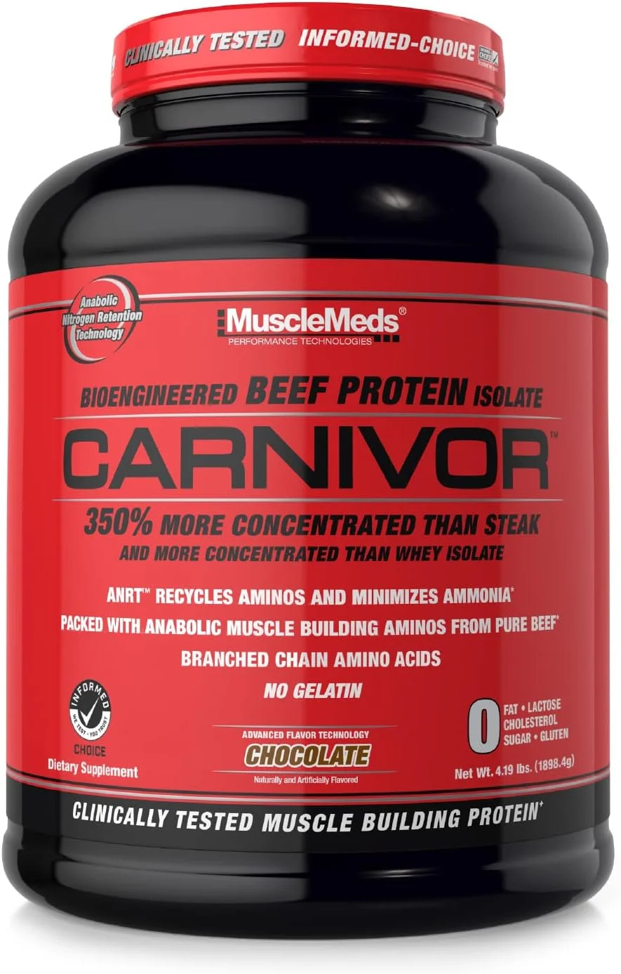 پروتئین گوشت کارنیور MuscleMeds با طعم شکلات، 4 پوند - حلال