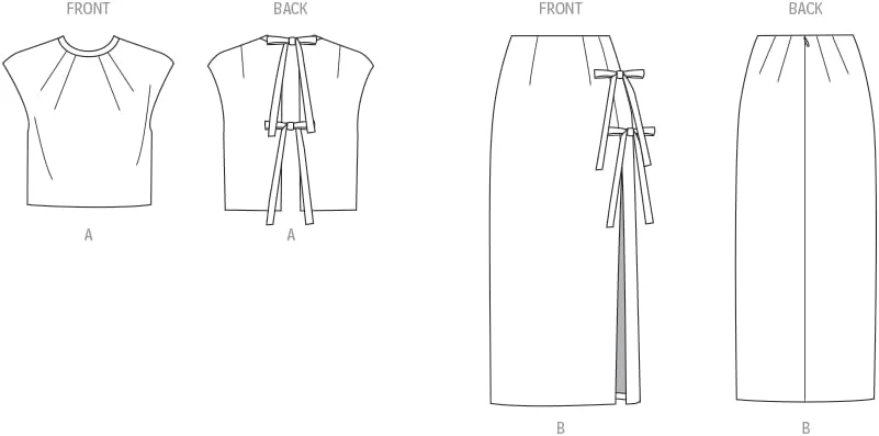 الگوی خیاطی نیمه بالاتنه و دامن آستردار زنانه McCall's، کد طراحی V2096، سایز 18-20-22-24-26، چند رنگ الگوی خیاطی نیمه بالاتنه و دامن آستردار زنانه McCall's، کد طراحی V2096، سایز 18-20-22-24-26، چند رنگ