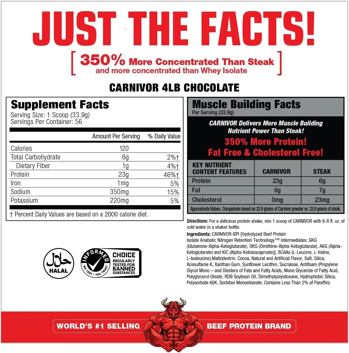 پروتئین گوشت کارنیور MuscleMeds با طعم شکلات، 4 پوند - حلال پروتئین گوشت کارنیور MuscleMeds با طعم شکلات، 4 پوند - حلال