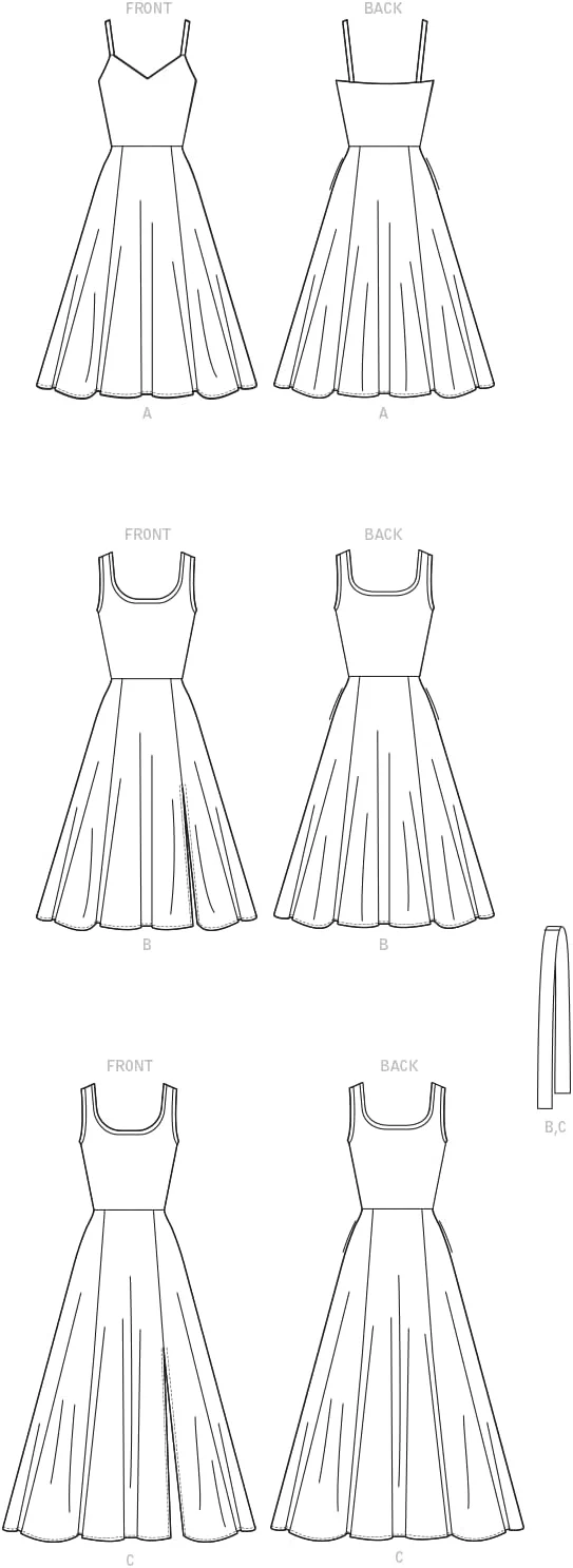 الگوی خیاطی لباس زنانه مک کالز کد M8215 سایزهای 18W-20W-22W-24W، چند رنگ