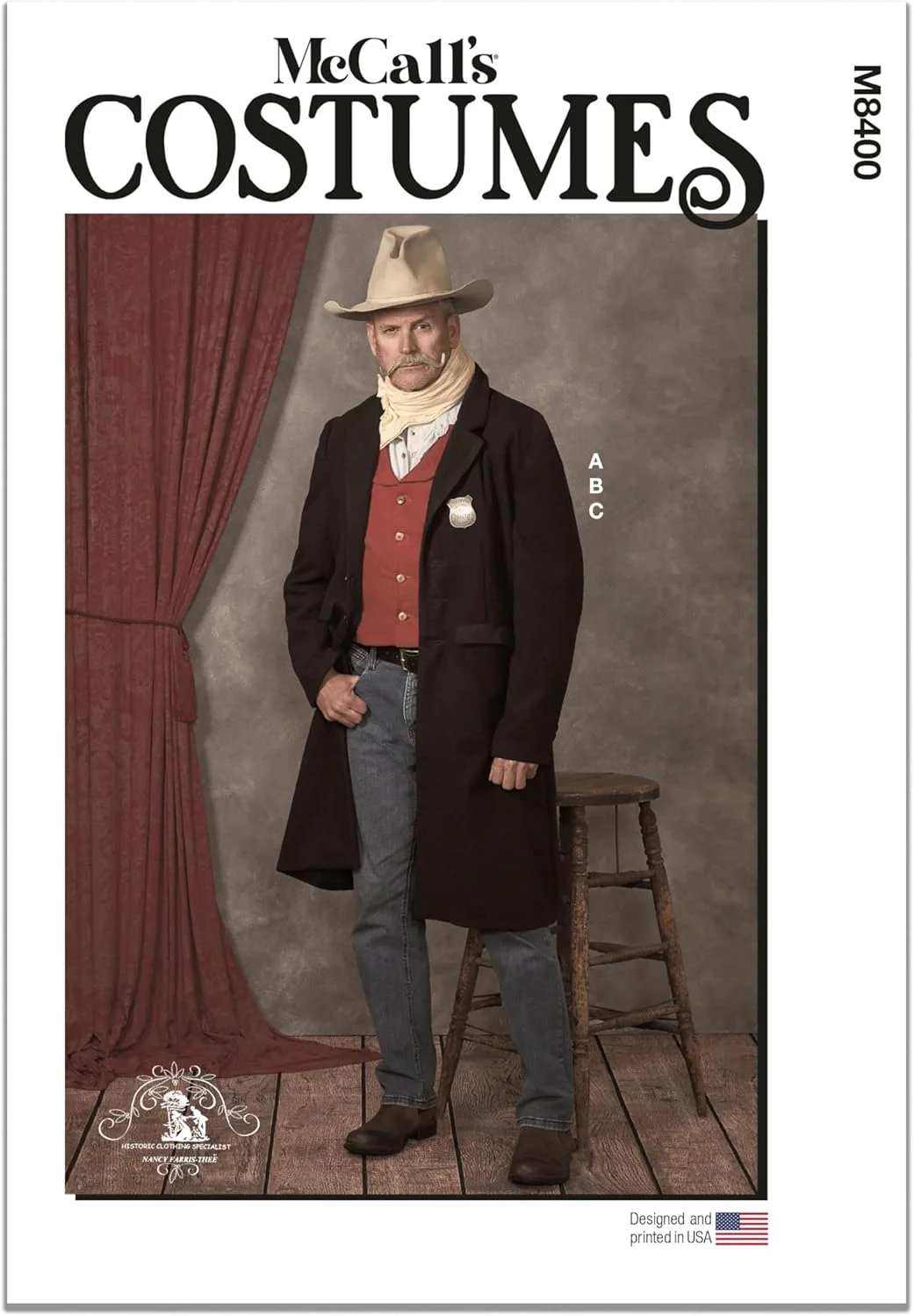 الگوی خیاطی لباس غرب وحشی زنانه مک کالز، کد طراحی M8398، سایزهای 8-10-12-14-16