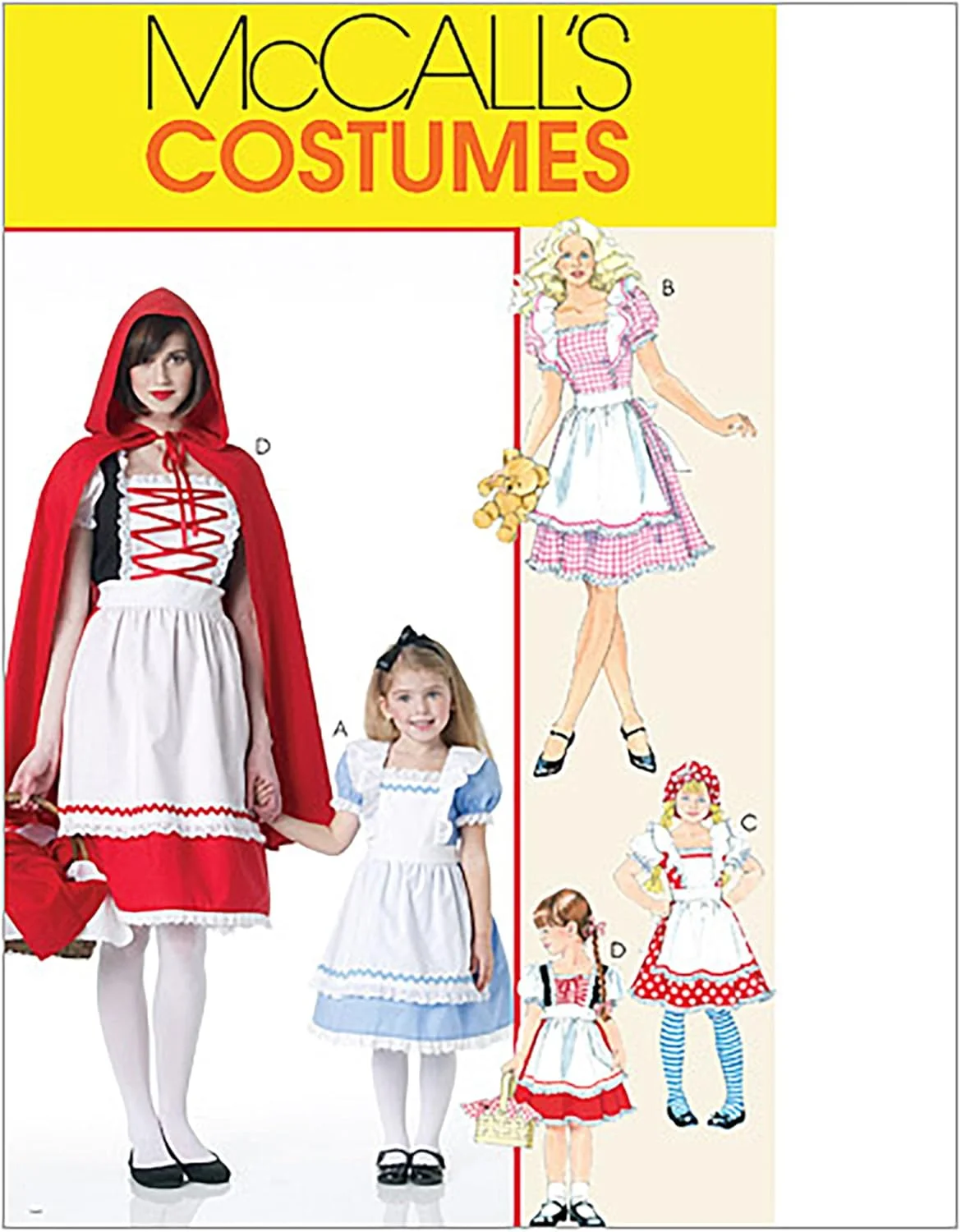 الگوی لباس زنانه، بچگانه و دخترانه McCall's (SML-MED-LRG-XLG) - لباس های داستانی، سایز زنانه (S, M, L, XL)