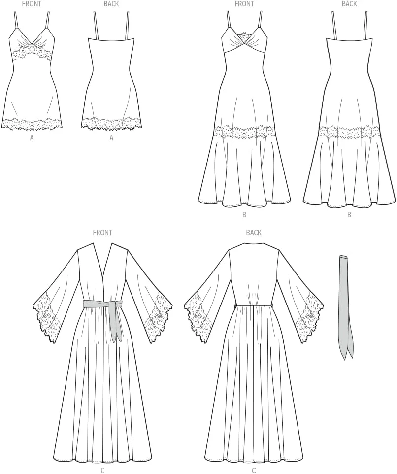 الگوی خیاطی لباس خواب و روپوش زنانه McCall's M8535BB، کد طراحی M8535، سایزهای 20W-22W-24W-26W-28W الگوی خیاطی لباس خواب و روپوش زنانه McCall's M8535BB، کد طراحی M8535، سایزهای 20W-22W-24W-26W-28W