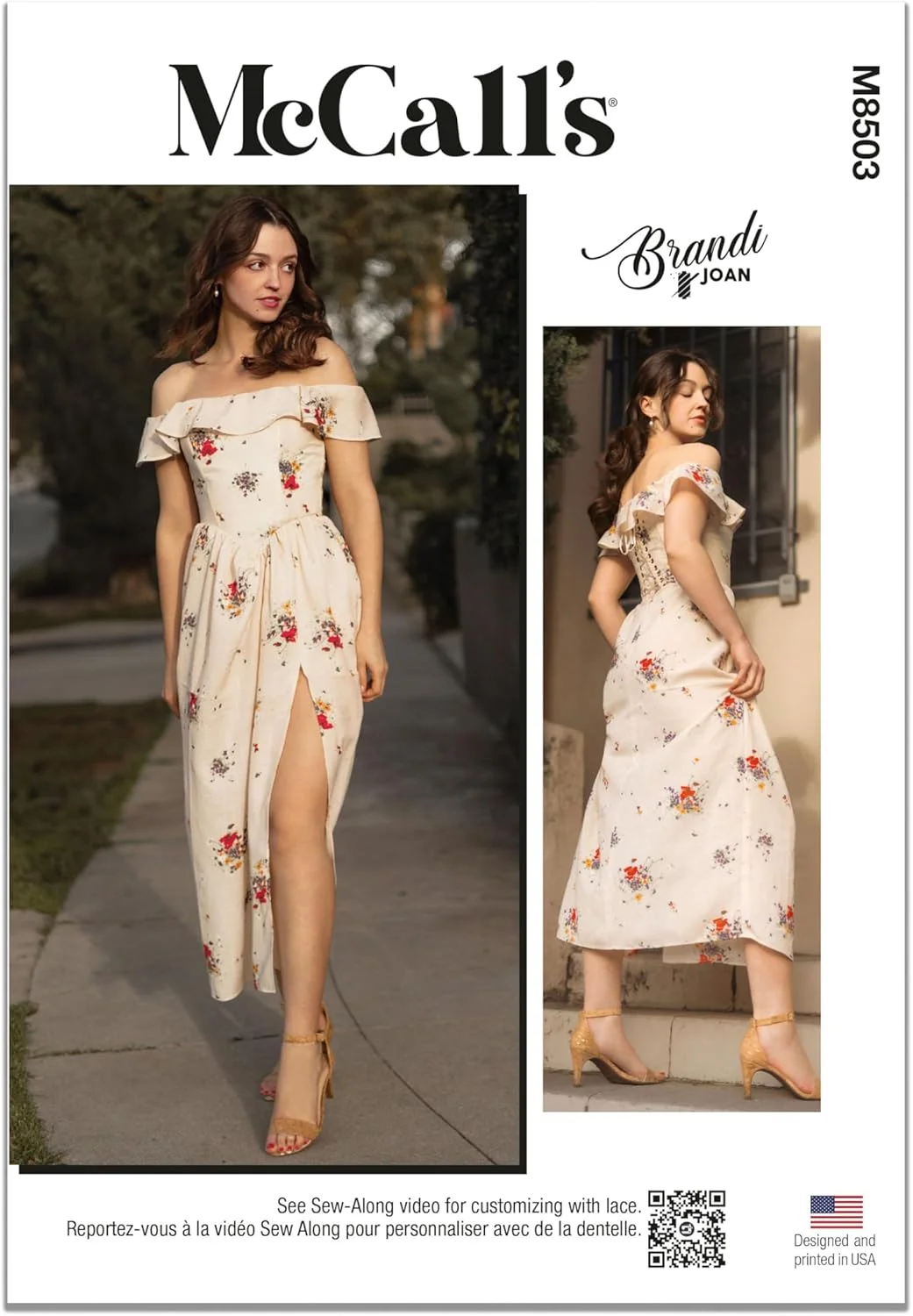 الگوی خیاطی لباس زنانه McCall's M8503H5 توسط Badgley Mischka، کد طراحی M8503، سایزهای 6-8-10-12-14