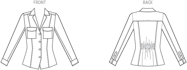 الگوی خیاطی آسان برای کت زنانه مک کالز M8504Y5، کد طراحی M8504، سایزهای 18-20-22-24-26