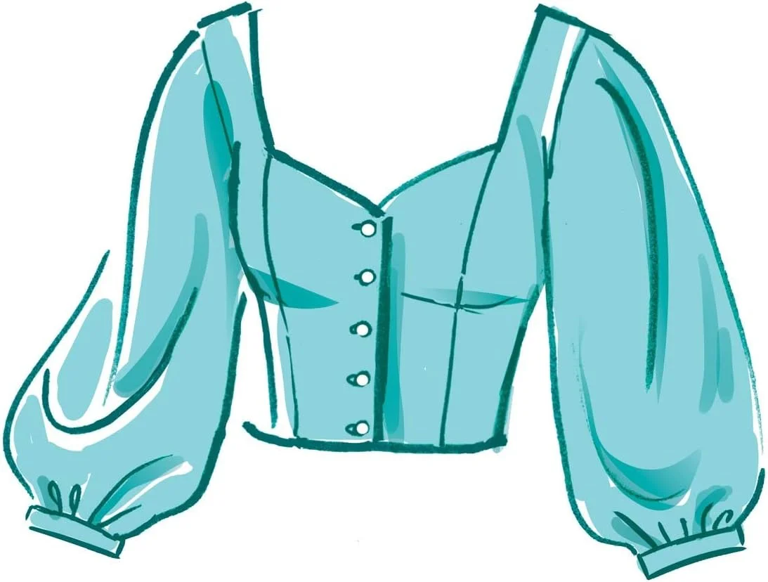 الگوهای خیاطی تاپ دهقانی آستین پفی زنانه McCall's M8181A5، کد طراحی M8181، سایزهای 6-14