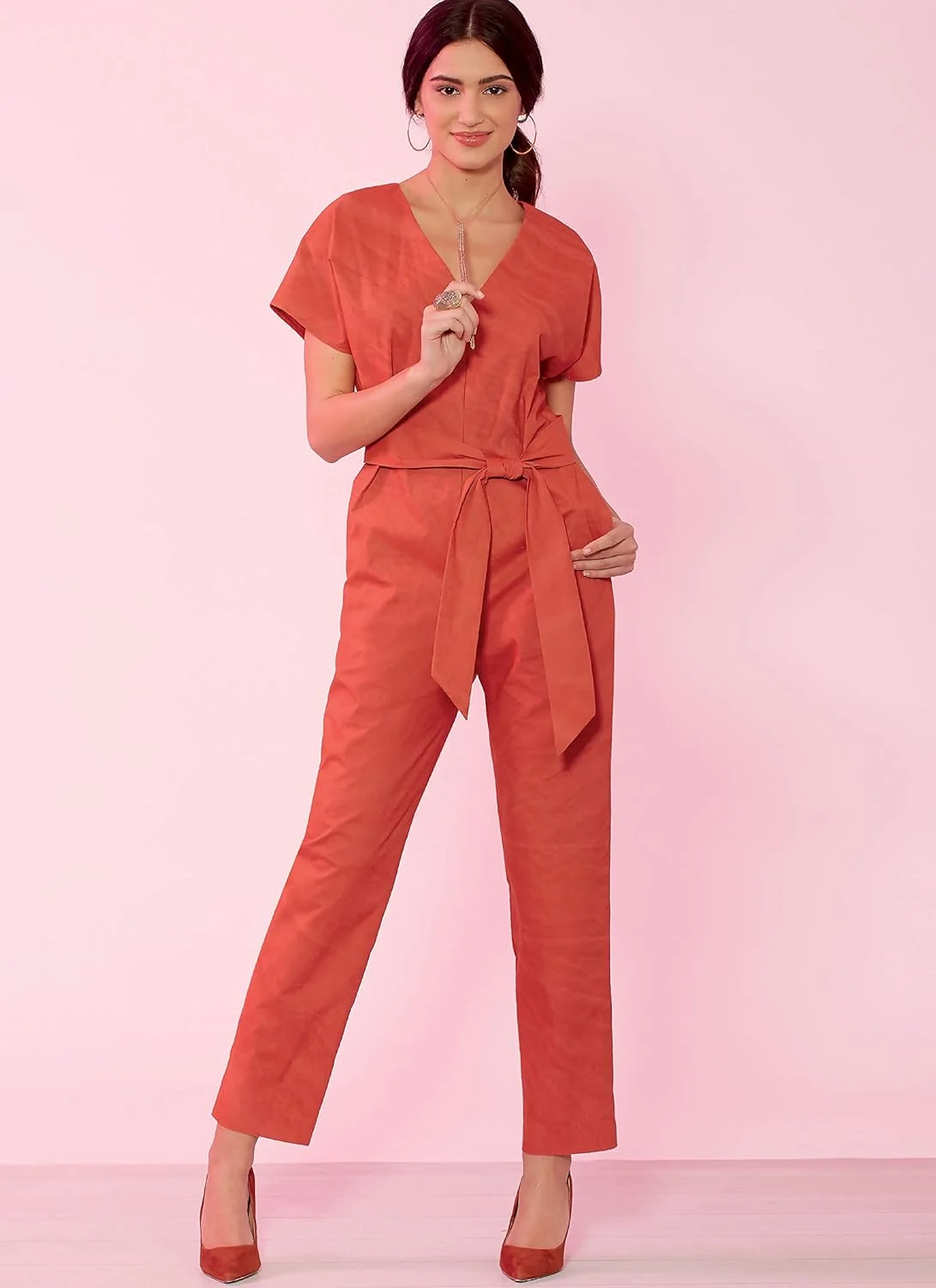 الگوی خیاطی مک کال برای رامپر و جامپسوت گشاد زنانه، سایزهای 4-14، متنوع، سفید