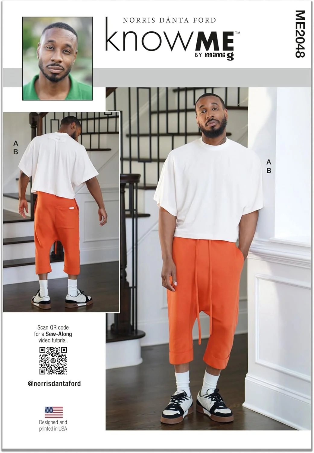 الگوی خیاطی تاپ بافت و جاگر مردانه McCall's Know Me، کد طراحی ME2048، سایزهای 34-36-38-40-42