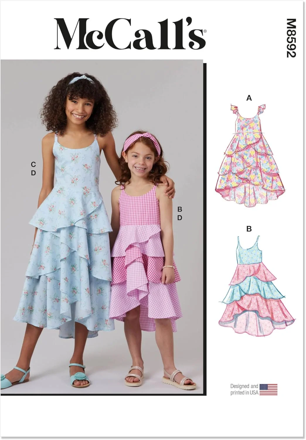 الگوی خیاطی لباس زنانه مک کالز، چند رنگ