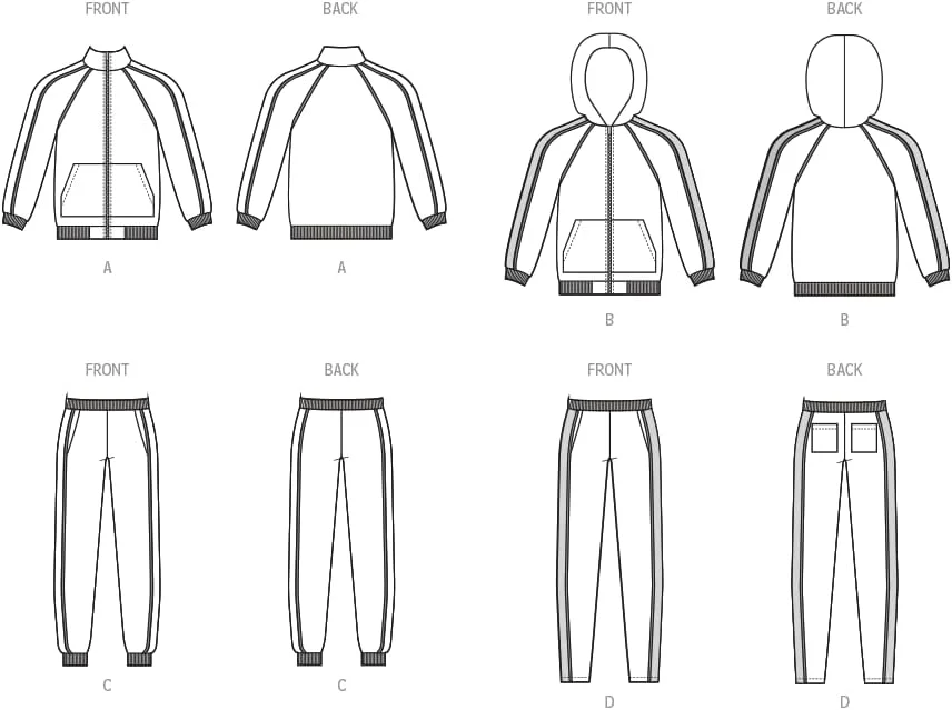الگوی خیاطی کت و شلوار مردانه مک کالز، کد طراحی M8441، سایزهای 44-46-48-50-52