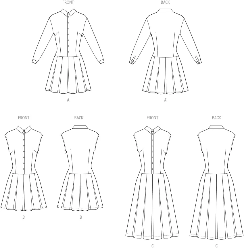 الگوی خیاطی لباس زنانه McCall's، چند رنگ