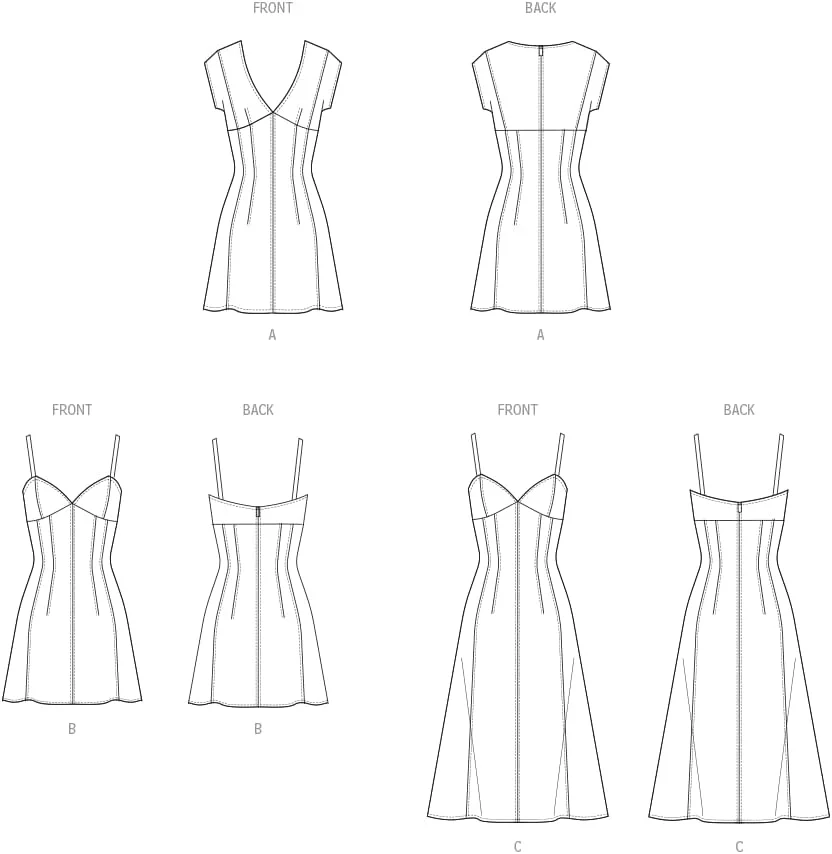 الگوی خیاطی لباس زنانه مک کالز، چند رنگ
