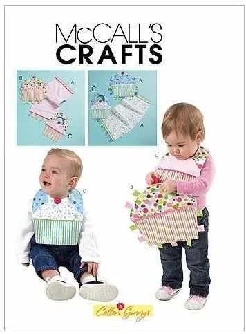 الگوی خیاطی McCall's Crafts M6368 پیشبند تولد نوزاد، پارچه آروغ و اسباب بازی (پسر و دختر)