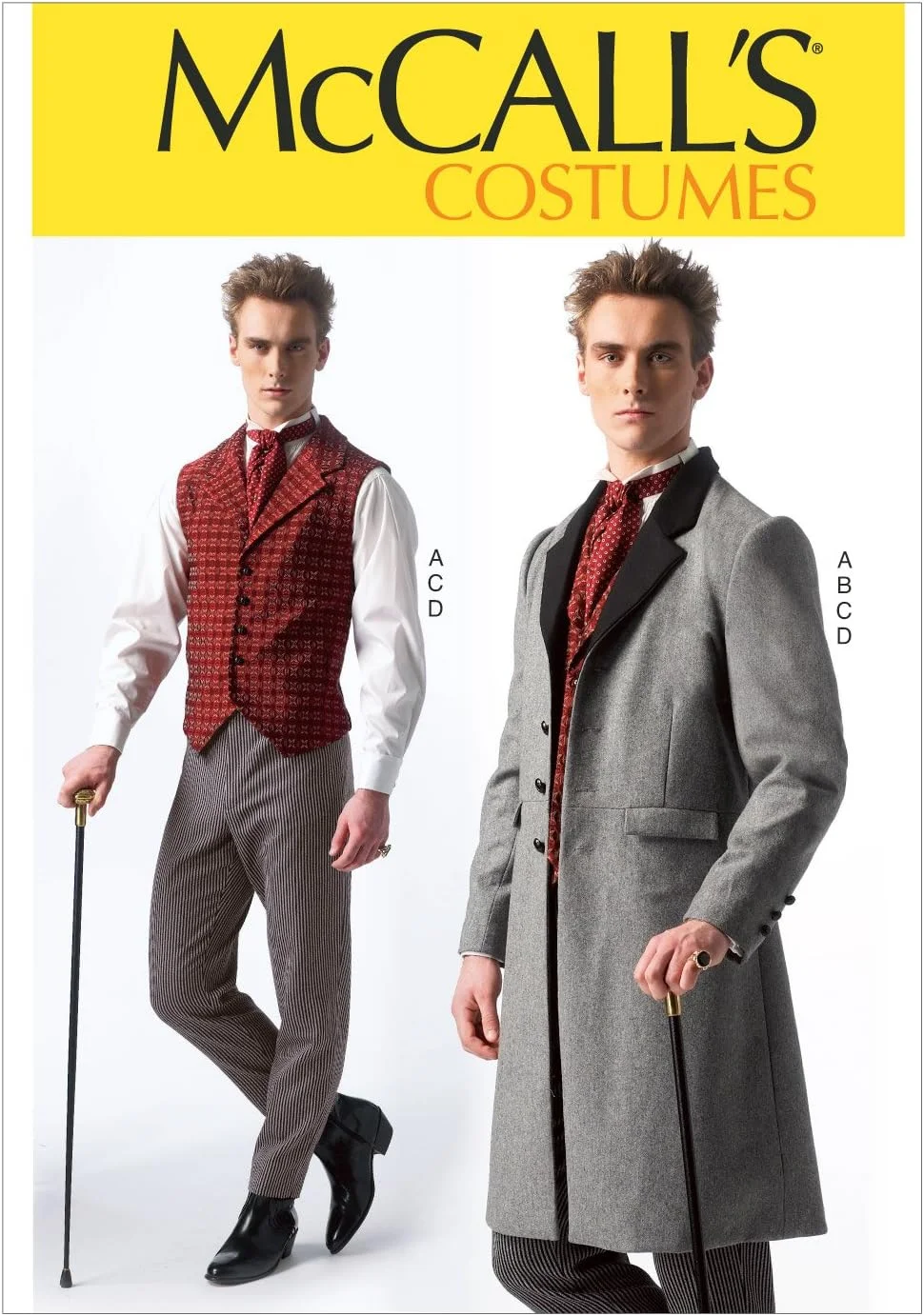 الگوی خیاطی لباس مردانه تاریخی McCall's، سایز S-M-L-XL-XXL