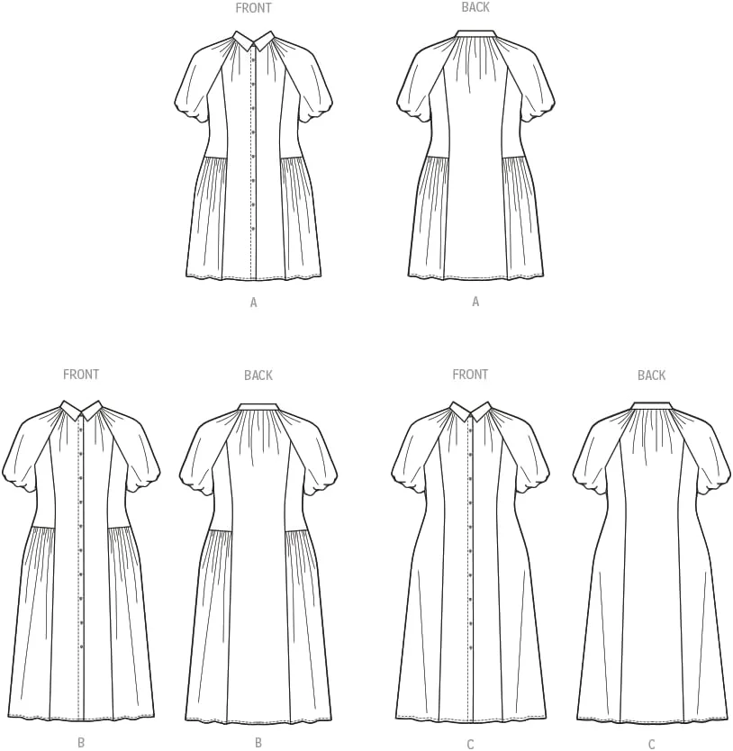 الگوی خیاطی لباس سایز بزرگ McCall's، چند رنگ 2