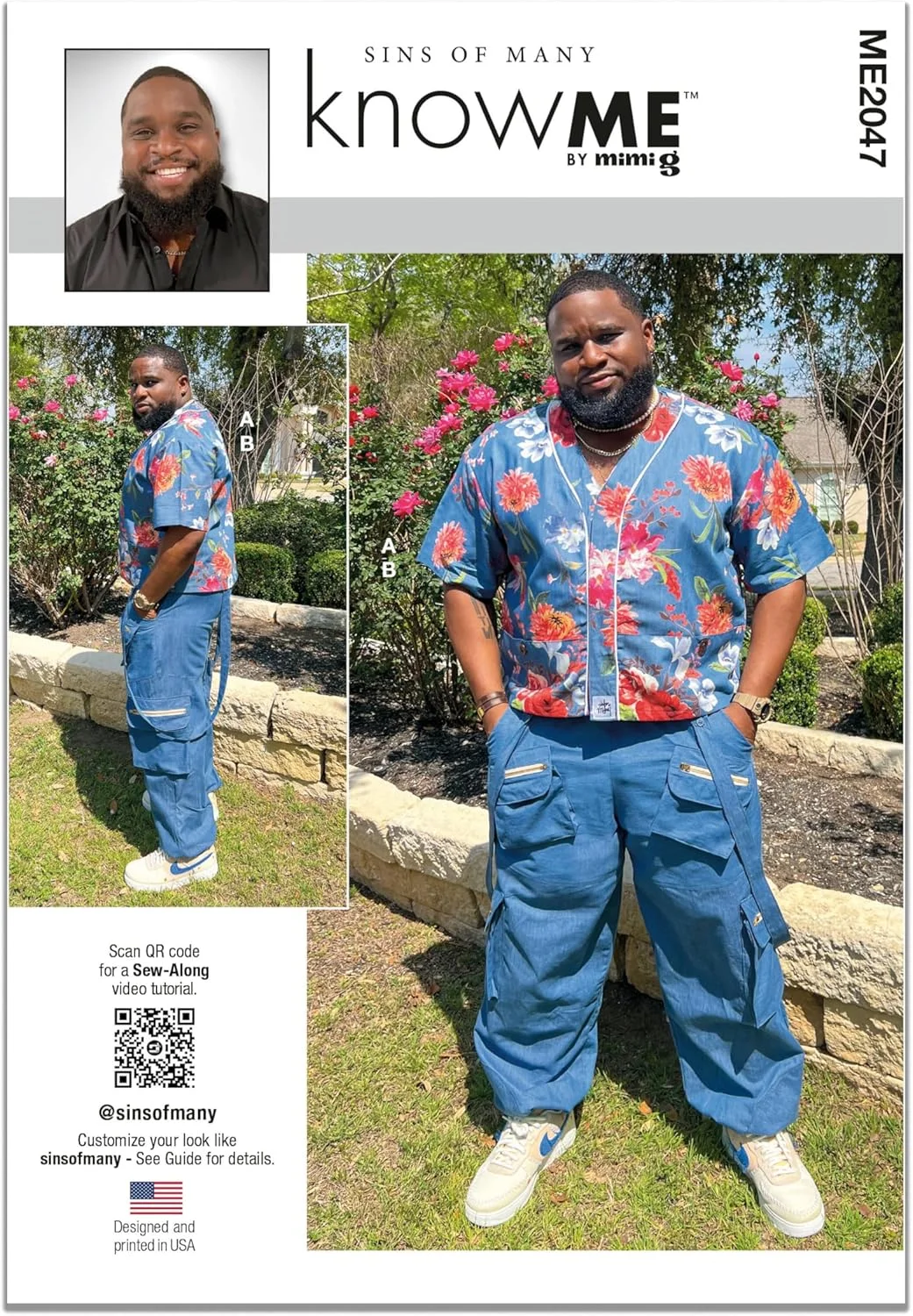 الگوی خیاطی لباس بزرگسالان یونی‌سکس مک کال، کد طراحی ME2047، چند رنگ، سایز 44-46-48-50-52 آمریکایی