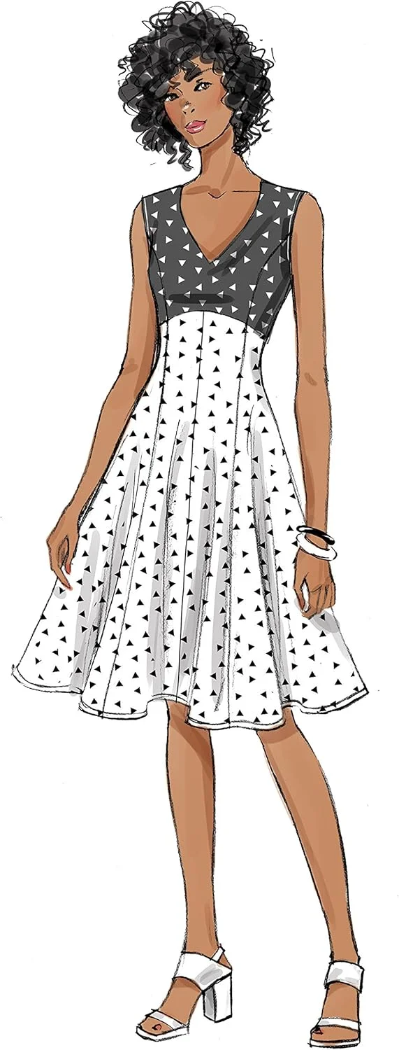 الگوهای خیاطی McCall's Butterick 6448 A5، لباس زنانه، سایزهای 6-14، کاغذی، چند رنگ، 17 x 0.5 x 22 سانتی متر