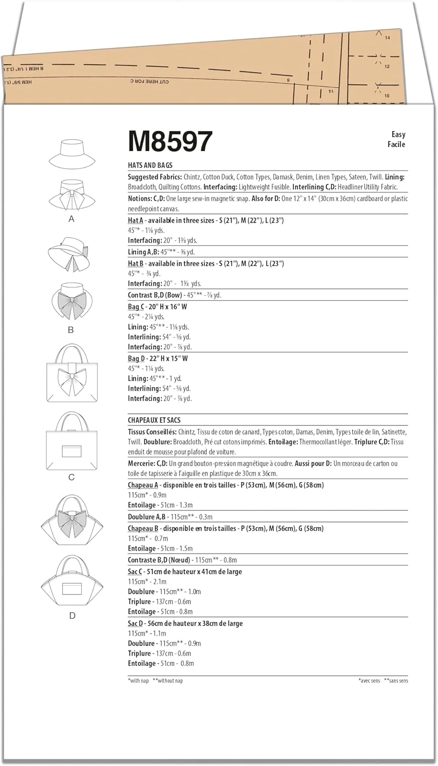 الگوی خیاطی لوازم جانبی مک کالز، چند رنگ الگوی خیاطی لوازم جانبی مک کالز، چند رنگ