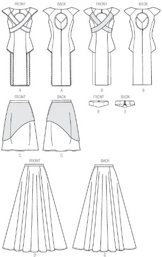 الگوهای خیاطی زنانه شرکت مک کال مدل M6941 AX5، چند رنگ