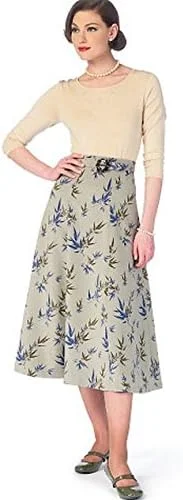 الگوی خیاطی مک کال M6993 دامن و کمربند زنانه، سایز A5 (6-8-10-12-14)