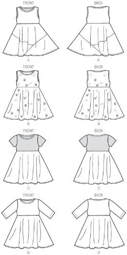 الگوهای خیاطی کودکانه شرکت مک کال مدل M6915 CCE، چند رنگ