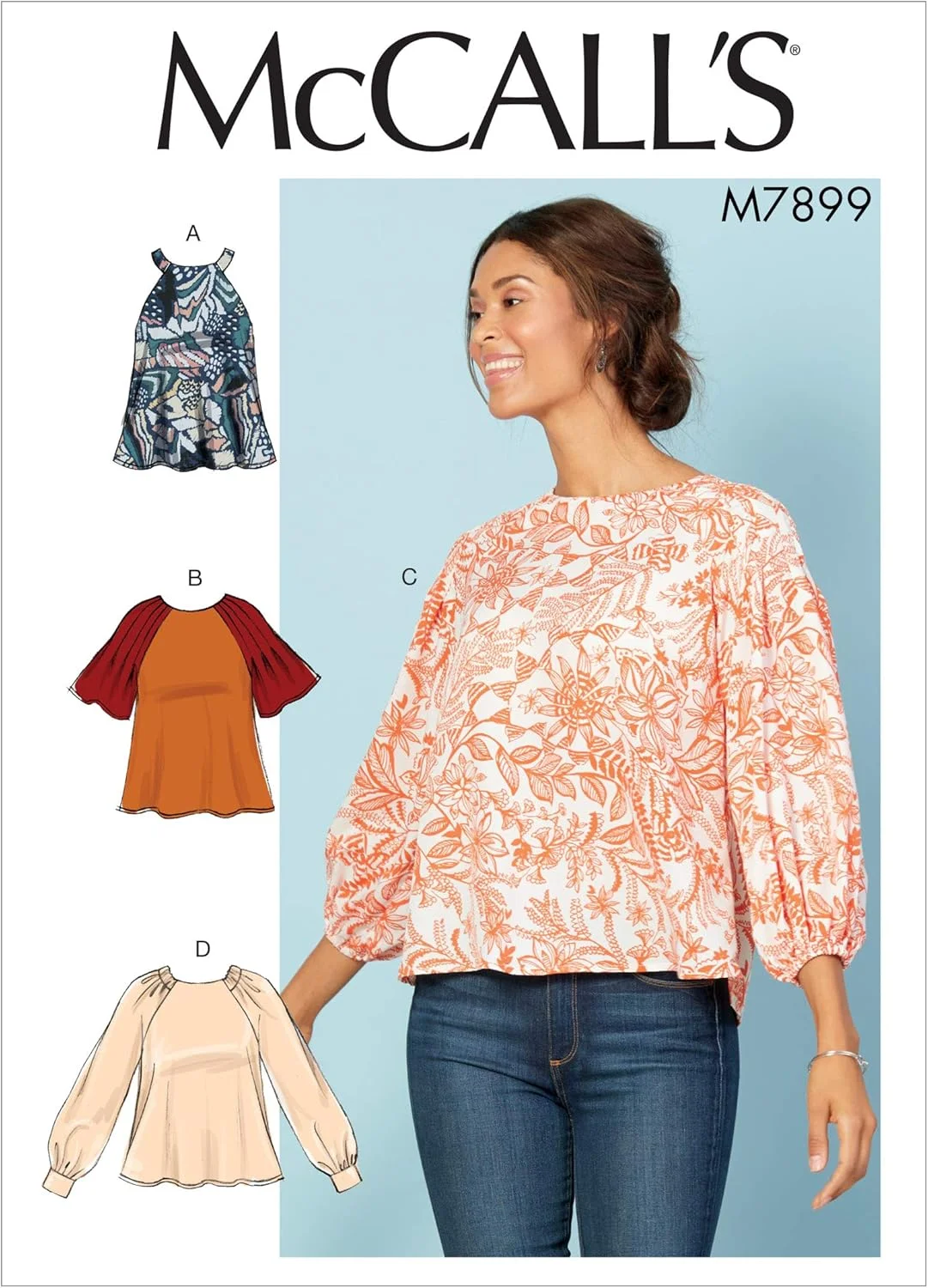 الگوی خیاطی مک کال برای تاپ رکابی و بلوز زنانه گشاد، سایزهای 14-22