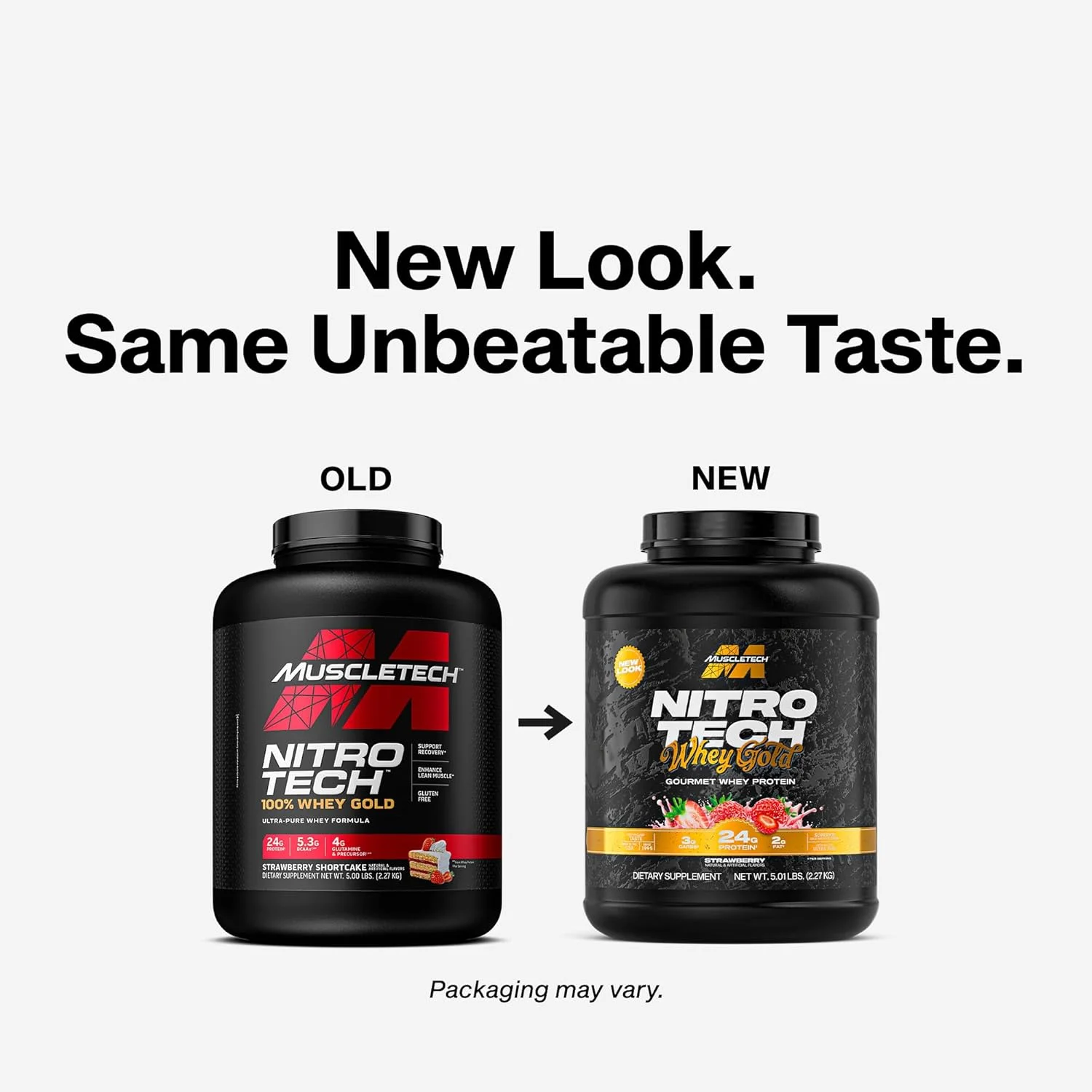 Muscletech Nitro Tech Whey Gold با پپتیدها و ایزوله منبع اصلی، پشتیبانی از ریکاوری، بدون گلوتن - 24 گرم پروتئین، 5.4 گرم BCAAs و 4 گرم گلوتامین و پیش ساز، طعم کیک توت فرنگی، 5.00 پوند Muscletech Nitro Tech Whey Gold با پپتیدها و ایزوله منبع اصلی، پشتیبانی از ریکاوری، بدون گلوتن - 24 گرم پروتئین، 5.4 گرم BCAAs و 4 گرم گلوتامین و پیش ساز، طعم کیک توت فرنگی، 5.00 پوند