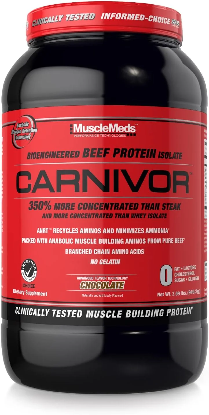 پروتئین ایزوله گوشت گاو هیدرولیز شده MuscleMeds Carnivor، بدون لاکتوز، بدون شکر، بدون چربی، بدون کلسترول، شکلاتی، 2 پوند (بسته بندی ممکن است متفاوت باشد) - حلال