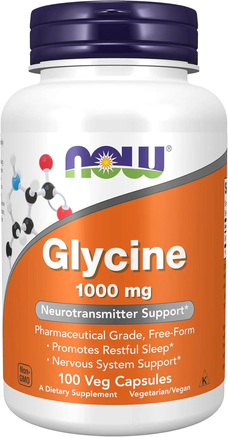 NOW Foods گلیسین (100 کپسول، 1000 میلی گرم)