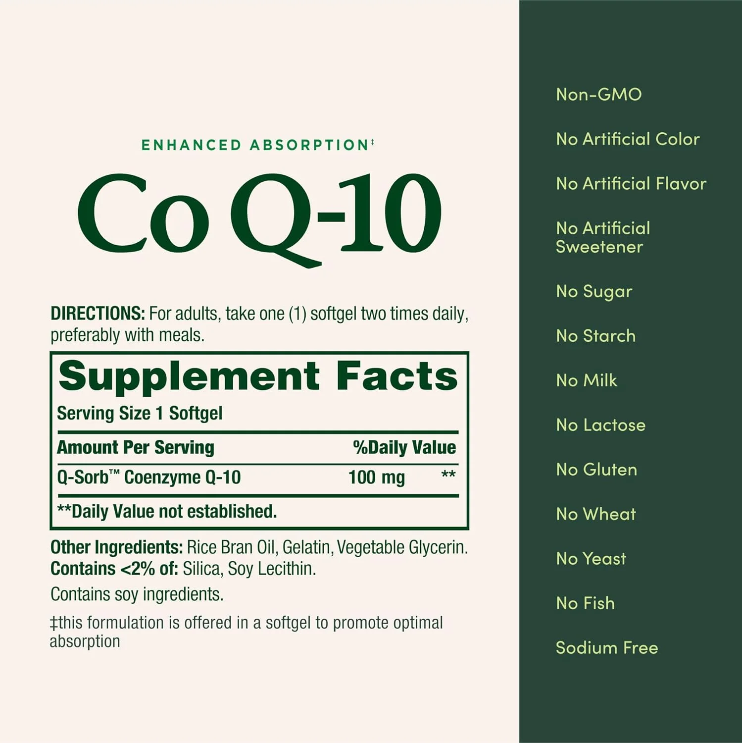 Nature's Bounty CoQ10، پشتیبانی از سلامت قلب، مکمل غذایی، 100 میلی گرم، 75 سافت ژل