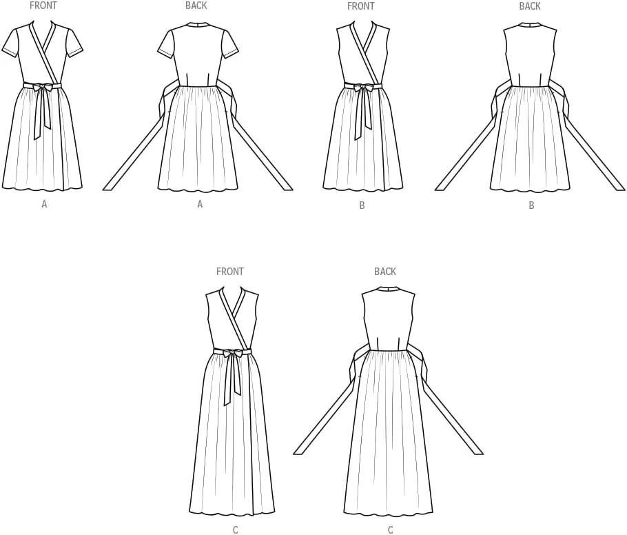 الگوهای Vogue V2040U5 لباس مجلسی زنانه DVF Wrap Dress، بسته خیاطی توسط Diane Von Furstenberg، کد طراحی V2040، سایزهای 16-18-20-22-24